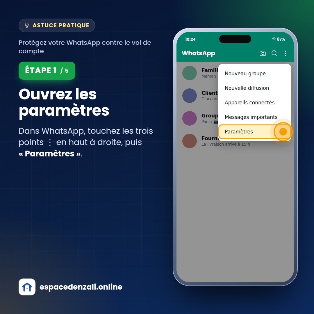 Étape 1 : Ouvrez les paramètres